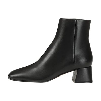 (W) SERGIO ROSSI sr Alicia 'Black Leather Ankle Boots'