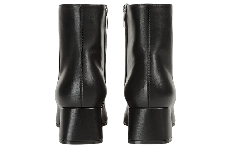 Shop (Women) SERGIO ROSSI sr Alicia 'Black Leather Ankle Boots' A91220MNAN073101000