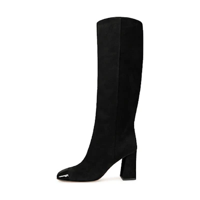 (W) SERGIO ROSSI SR Alicia High Boot 'Black Velvet'
