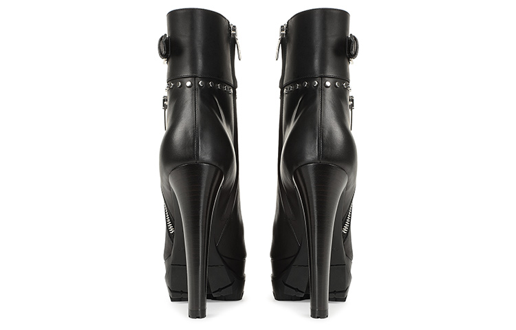(W) SERGIO ROSSI SR Alyssa 'Black Leather Booties' 圖 4
