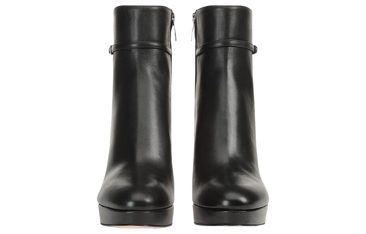 Lookbook (W) SERGIO ROSSI SR Chris 'Boot Kulit Platform Hitam Ankle' A95730MNAN071311000