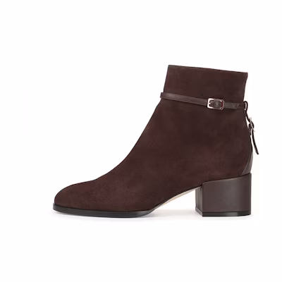 (W) SERGIO ROSSI SR Chris Boot 'Brown Velvet Leather'