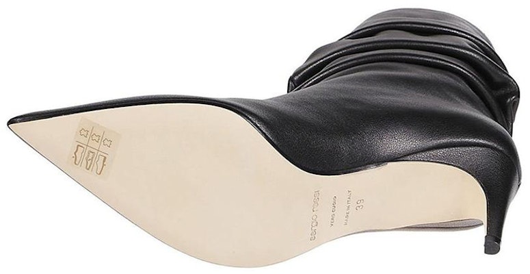 Buy Women SERGIO ROSSI Sr Cindy Black Leather Booties A93100MMVG081000 Novelship