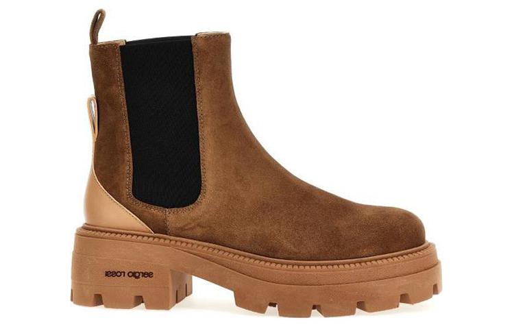 Order (W) （女性用）SERGIO ROSSI Sr ミラ「ブラウンスエードチェルシーブーツ」 B04840MFI6414702461