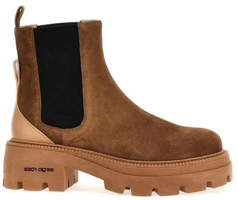 (W) (女性用)SERGIO ROSSI Sr ミラ「ブラウンスエードチェルシーブーツ」 B04840MFI6414702461 Order (W) (女性用)SERGIO ROSSI Sr ミラ「ブラウンスエードチェルシーブーツ」 B04840MFI6414702461