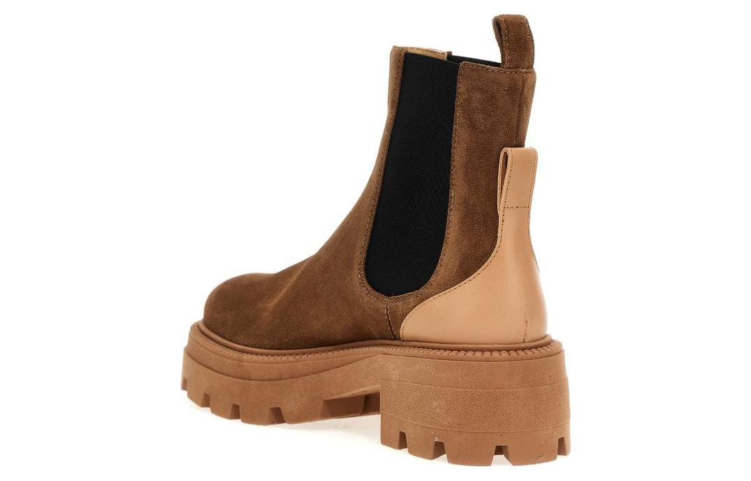 Lookbook (W) （女性用）SERGIO ROSSI Sr ミラ「ブラウンスエードチェルシーブーツ」 B04840MFI6414702461