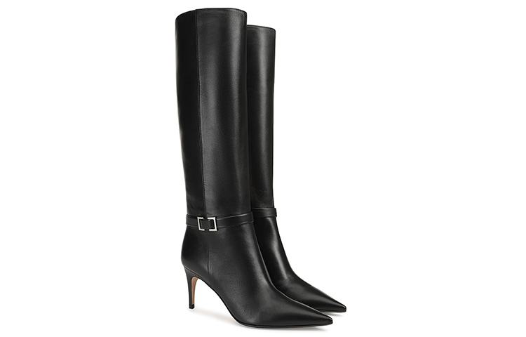 (W) SERGIO ROSSI SR Mini Prince 'Black Leather Pointed-Toe High Boots' 圖 2