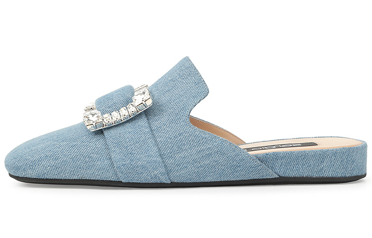 Buy (W) SERGIO ROSSI SR Prince 'Mules de Cuero Azul' A96600MTEY074104009