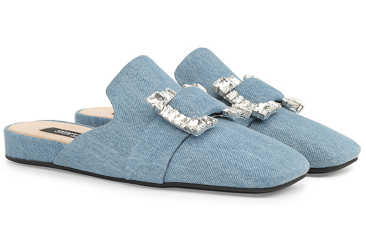 Order (W) SERGIO ROSSI SR Prince 'Mules de Cuero Azul' A96600MTEY074104009