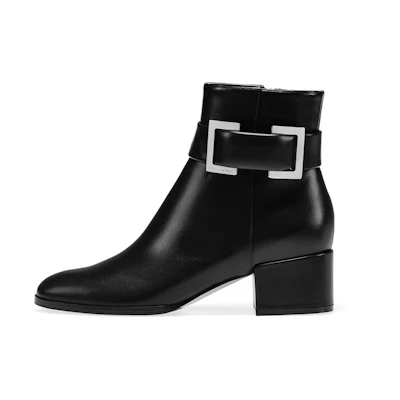 (W) SERGIO ROSSI SR Prince 'Fashion Leather Ankle Boot Black'