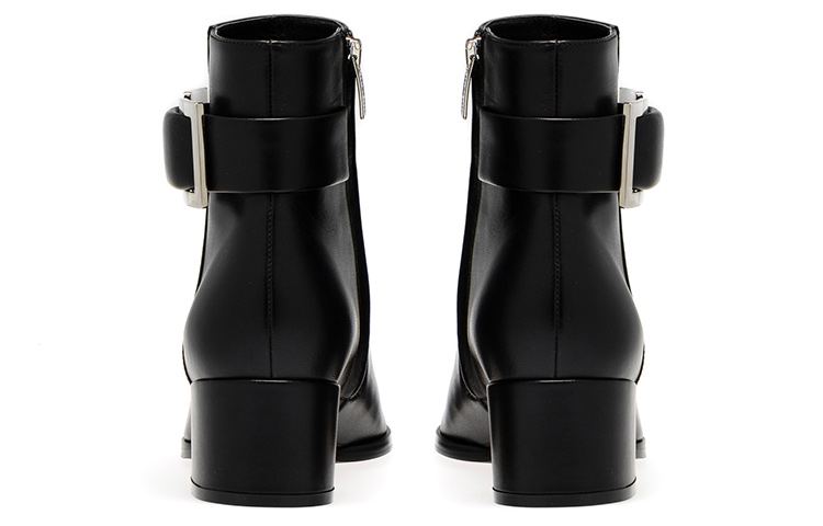 (W) SERGIO ROSSI SR Prince 'Fashion Leather Ankle Boot Black' 圖 4
