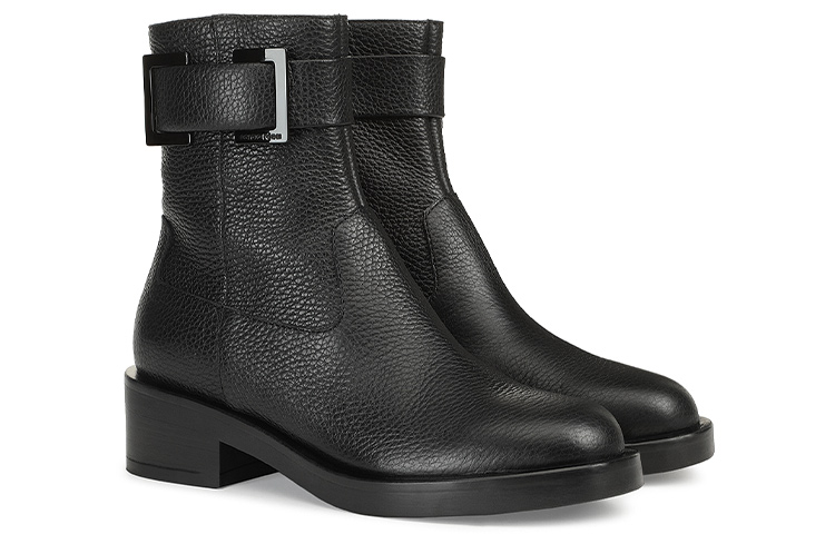 Order SERGIO ROSSI SR Prince 皮革短靴 女款 黑色