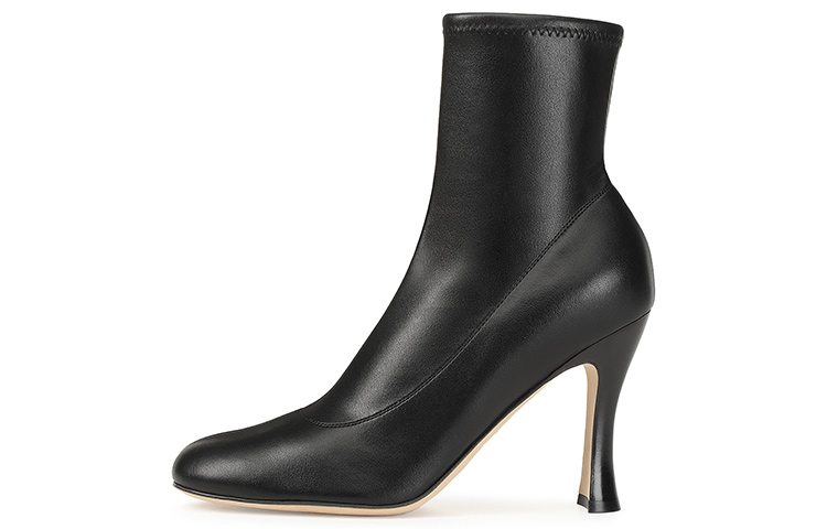 Buy SERGIO ROSSI SR Tara 彈力納帕皮革短靴 女款 黑色