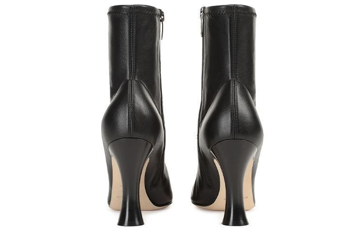 Shop SERGIO ROSSI SR Tara 彈力納帕皮革短靴 女款 黑色