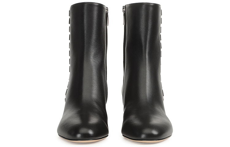 Lookbook SERGIO ROSSI SR 交織綁帶真皮踝靴 女款 黑色