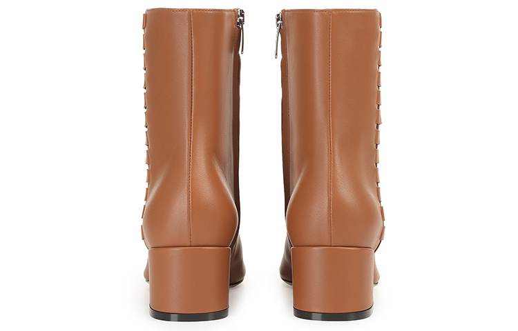 Shop (W) SERGIO ROSSI SR Tiedup 'Sepatu Boot Kulit Coklat' A98120MNAN071102230