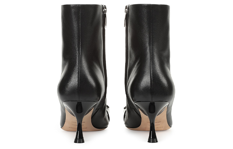 Shop SERGIO ROSSI SR Twenty 皮革短靴 女款 黑色