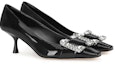 Order (W) SERGIO ROSSI SR Twenty Tumit Tinggi 'Black Patent Gem Buckle' A92860MVIV011201000