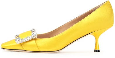 (Women) SERGIO ROSSI SR Twenty High Heels 'Yellow Leather' A92860MTEZ021207220 (Women) SERGIO ROSSI SR Twenty High Heels 'Yellow Leather' A92860MTEZ021207220