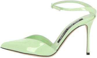 (Women) SERGIO ROSSI Stiletto 'Green Buckle Point-Toe' A91120MVIV03676 (Women) SERGIO ROSSI Stiletto 'Green Buckle Point-Toe' A91120MVIV03676