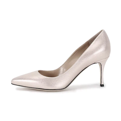 (W) SERGIO ROSSI Stiletto 'Rose Gold Fashion Leather'