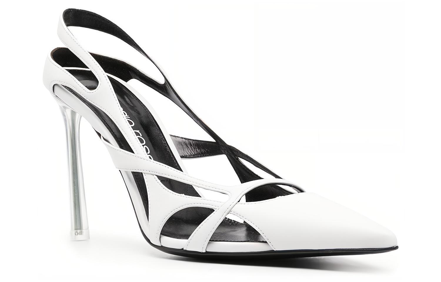 (W) SERGIO ROSSI Stiletto 'White Cut-Out Pointed Toe' 圖 2