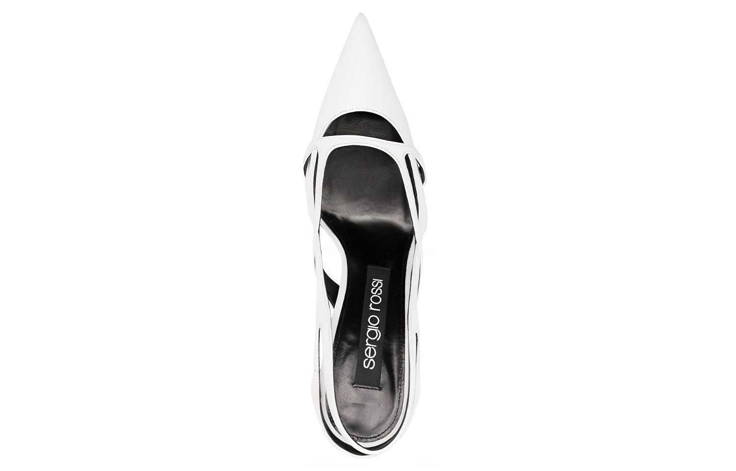 (W) SERGIO ROSSI Stiletto 'White Cut-Out Pointed Toe' 圖 3