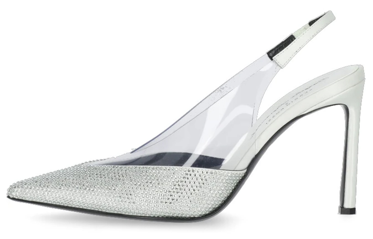 (Women) SERGIO ROSSI Stiletto Heels 'Silver Embellished' B01140MFI6281103668