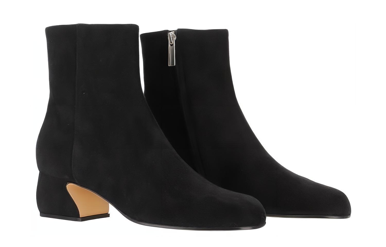 (W) SERGIO ROSSI Suede Ankle Boots 'Black' 圖 2