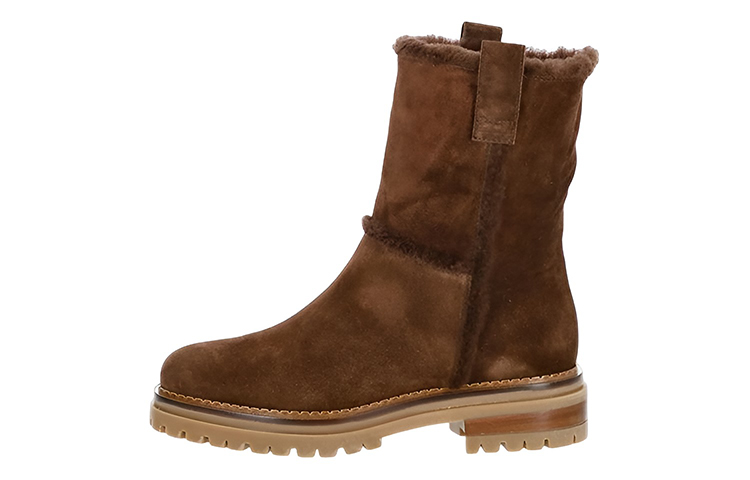 (W) SERGIO ROSSI Suede Ankle Boots 'Brown Fashion'