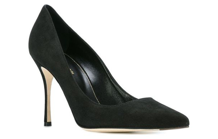 Lookbook (W) SERGIO ROSSI High Heels Suede Hitam 'Fashion' A43843MCAZ011000