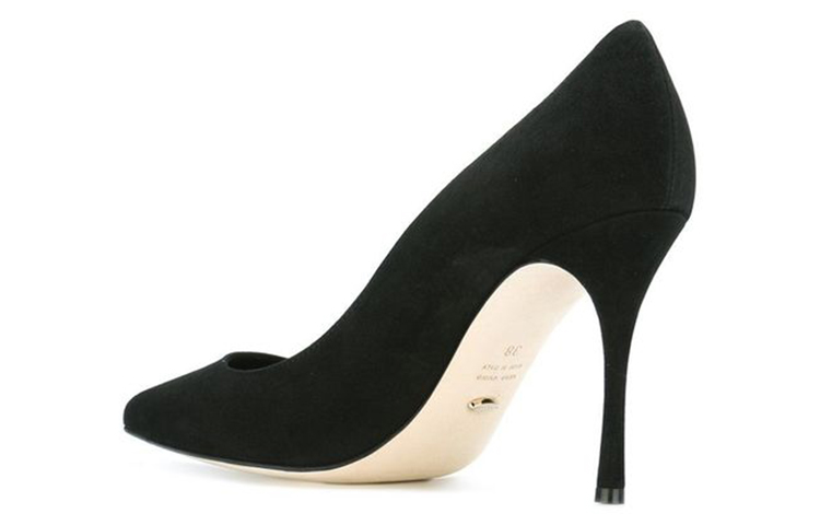 Shop (W) SERGIO ROSSI High Heels Suede Hitam 'Fashion' A43843MCAZ011000