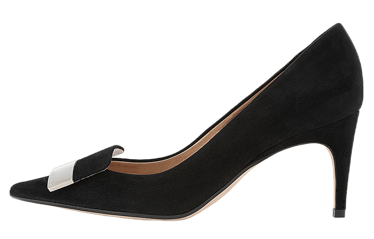 Buy (W) SERGIO ROSSI绒面尖头高跟鞋‘黑色’ A78950MCAZ011101000