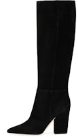 (Women) SERGIO ROSSI Suede Pointed-Toe Tall Boots 'Black' A85412MCAZ013101000 (Women) SERGIO ROSSI Suede Pointed-Toe Tall Boots 'Black' A85412MCAZ013101000