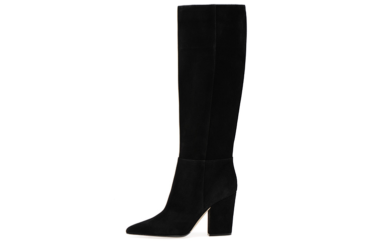 (Women) SERGIO ROSSI Suede Pointed-Toe Tall Boots 'Black' A85412MCAZ013101000