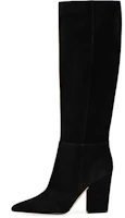 (Women) SERGIO ROSSI Suede Pointed-Toe Tall Boots 'Black' A85412MCAZ013101000 (Women) SERGIO ROSSI Suede Pointed-Toe Tall Boots 'Black' A85412MCAZ013101000