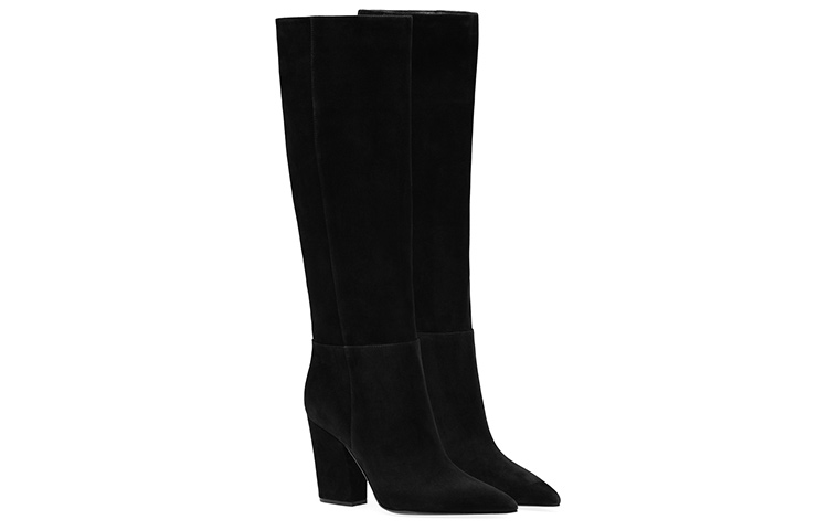 Order (Women) SERGIO ROSSI Suede Pointed-Toe Tall Boots 'Black' A85412MCAZ013101000