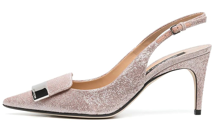 (Women) Sergio Rossi Suede Pointed Toe Stiletto High Heels Women’s Pink A80290MTEL316823