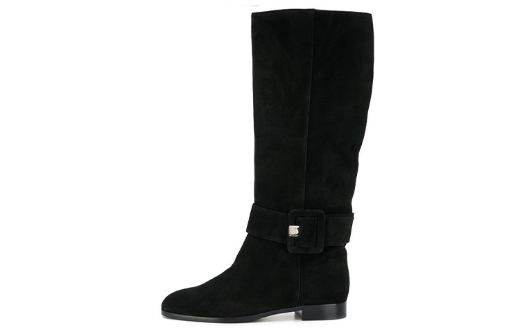 (W) SERGIO ROSSI Suede Tall Boots 'Black'