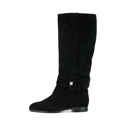 (W) SERGIO ROSSI Suede Tall Boots 'Black'