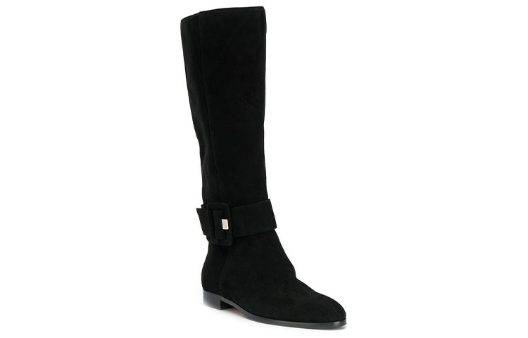 (W) SERGIO ROSSI Suede Tall Boots 'Black' 圖 2