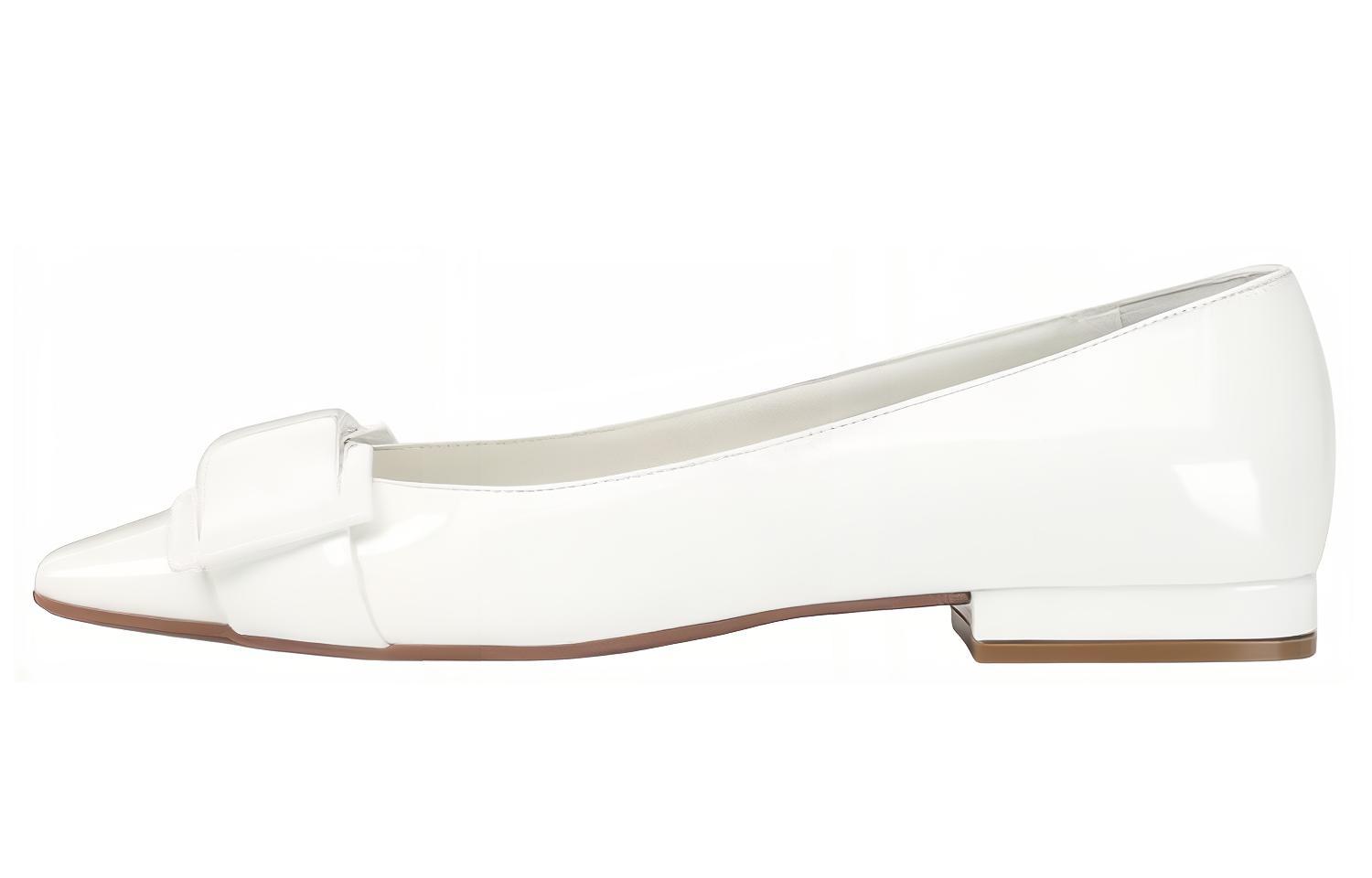 (W) SERGIO ROSSI Twenty Ballet Flat 'White'