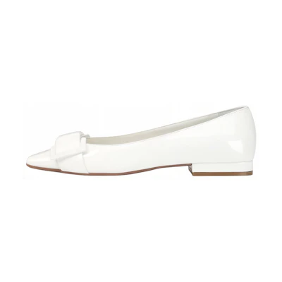(W) SERGIO ROSSI Twenty Ballet Flat 'White'