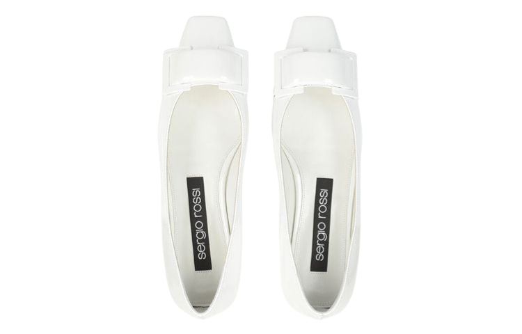 (W) SERGIO ROSSI Twenty Ballet Flat 'White' 圖 5