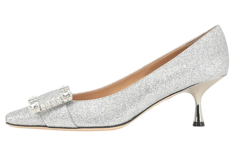 Buy (W) SEPATU SERGIO ROSSI Twenty High Heels 'Crystal Buckle Silver' untuk Wanita A92861MTE1018102154