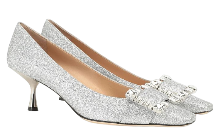 Order (W) SEPATU SERGIO ROSSI Twenty High Heels 'Crystal Buckle Silver' untuk Wanita A92861MTE1018102154