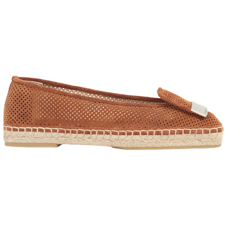 Order (Women) SERGIO ROSSI Velvet Espadrille Flats 'Brown' A94490MFI4714102230