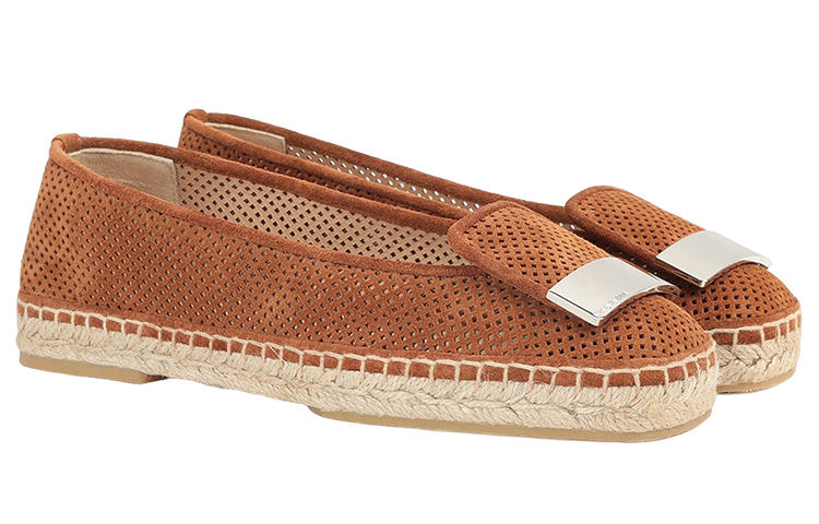 Lookbook (Women) SERGIO ROSSI Velvet Espadrille Flats 'Brown' A94490MFI4714102230