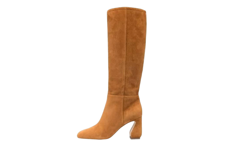 (W) SERGIO ROSSI Velvet High Boots 'Brown Suede'