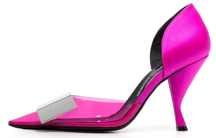 (Women) SERGIO ROSSI Velvet High Heels 'Pink' A99911MFI5875503